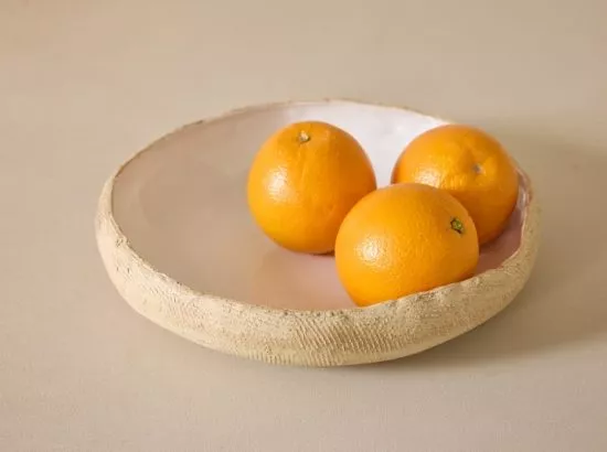 קערת קרמיקה לבנה